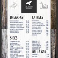 On The Fly Market Menu 